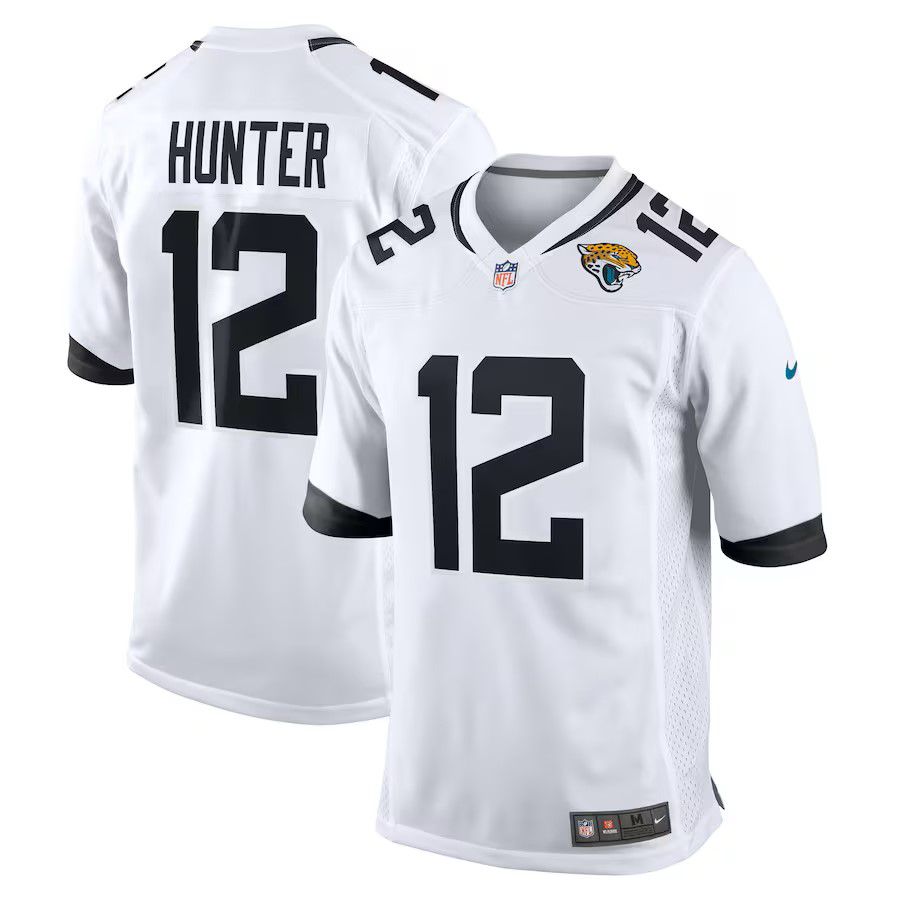Men Jacksonville Jaguars #12 Travis Hunter White Nike 2025 NFL Draft First Round Pick Game Jersey->jacksonville jaguars->NFL Jersey